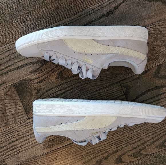 Brand New Puma Womens size 6 blue and white suede sneakers - Picture 10 of 16